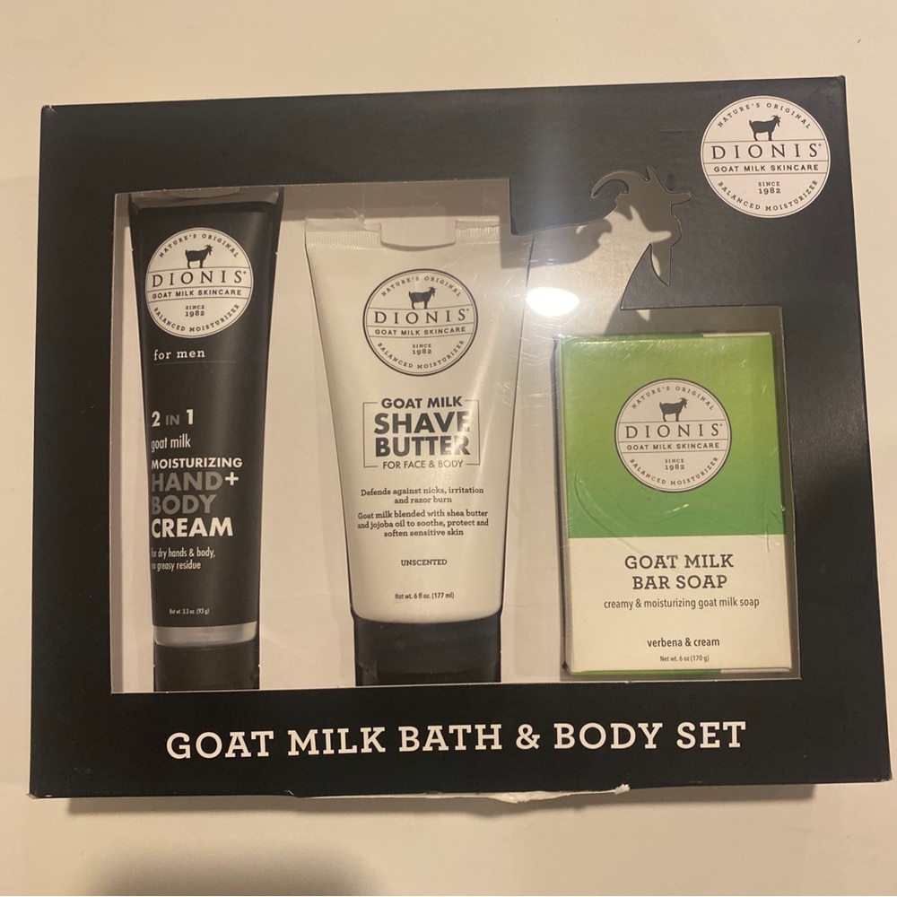 Dionis Goat Milk Shaving Set - Black, White, Green
